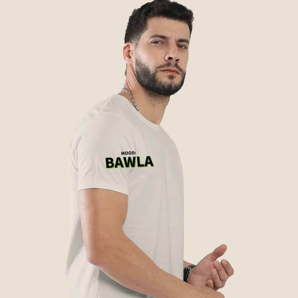 Model wearing Bawla Mood: BAWLA white oversized t-shirt